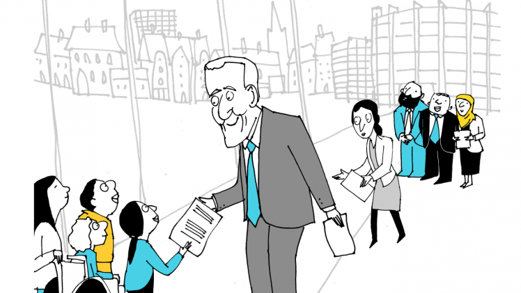 Children demanding action by politicians